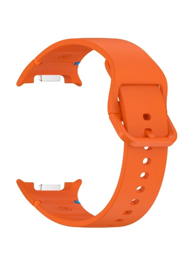 Silicone Band For Samsung Galaxy 8 Soft Strap Bracelet correa With Buckle For Galaxy 8 Classic 46mm For Galaxy Watch 8 40 44mm (Orange) - Image 3